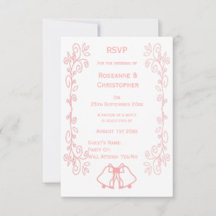 Cartazes RSVP de Casamento Rosa Srolwork