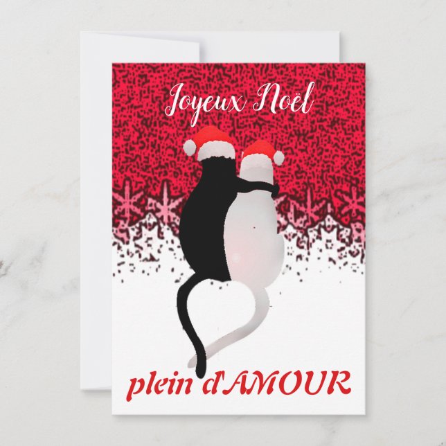 Carte de voeux AMOUR pour Noël (Frente)