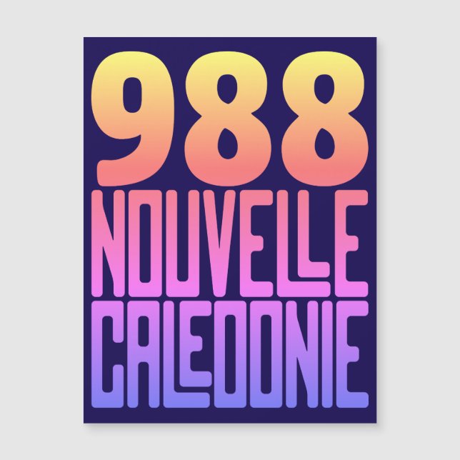 Carte magnétique Nouvelle-Calédonie 988 (Frente)