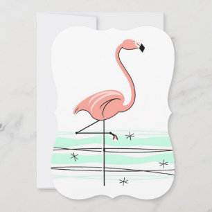Carteira de convite para o Oceano Flamingo