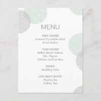 Carteira de Menu de Casamento do Círculo com Estil