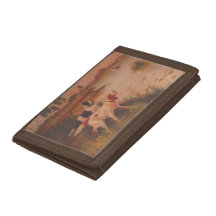 Carteira TriFold de Cães de Aves da Vintage