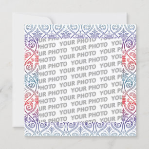 Carteira Vintage Damask - vermelho violeta azul