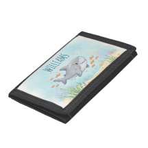 Cartera Infantil de Menino com Tubarão do Oceano e
