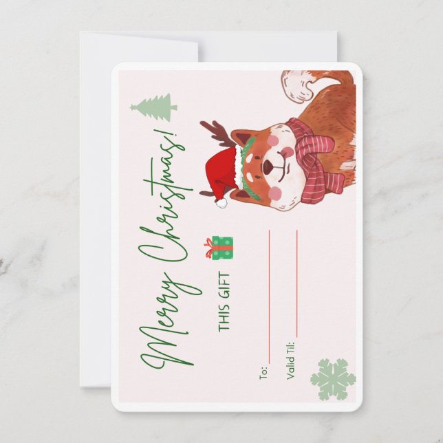 Cartes Pour Fêtes Moderne Joyeux Noël (Frente)
