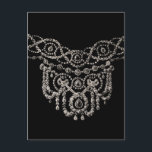 Cartierr Jewelry Necklace ~ Cartão postal<br><div class="desc">Expresse-se! Arte de safra alterada. Direitos autorais.</div>