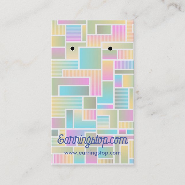 Cartões abstrato Pastel Earring (Frente)
