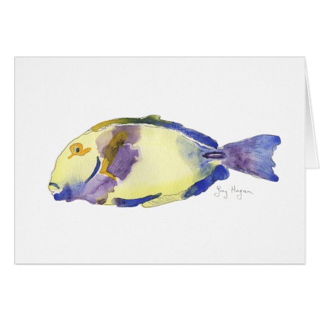 Cartões amarelos/azuis dos peixes (Frente Horizontal)