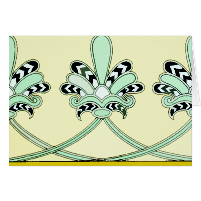 Cartões Assyrian decorativos do design (Frente horizontal)