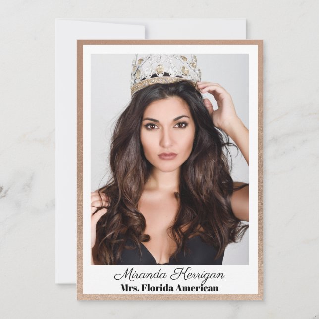 Cartões Autografados Pageantes de Bronze do ouro (Frente)