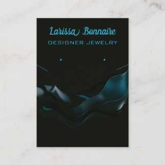 Cartões blindados de ondas azuis escuras editáveis