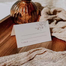 Cartões Boho Floral Beige Place