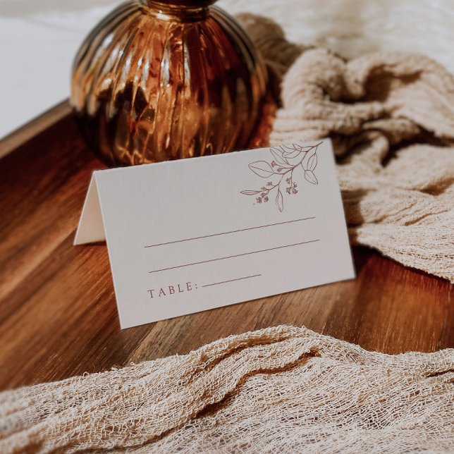 Cartões Boho Floral Beige Place (Criador carregado)