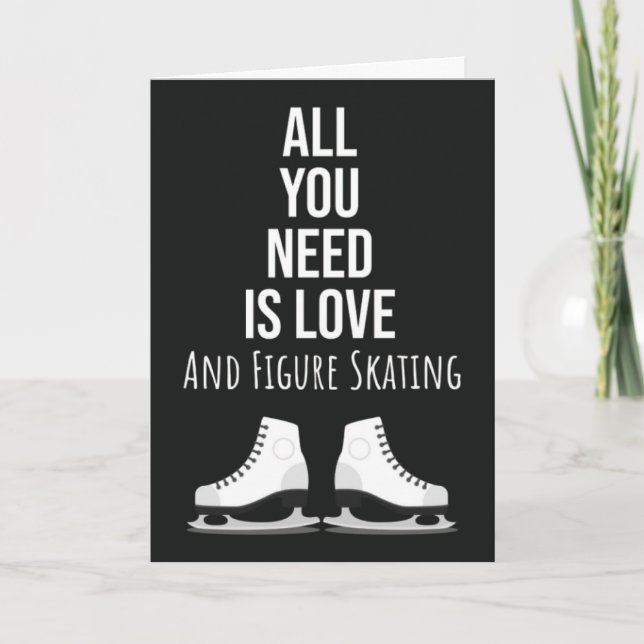 Cartões Bonitos de Patinação Artística Patinador E (Frente)