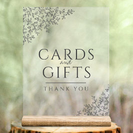 Cartões brancos e presentes de cinzas escuras de a