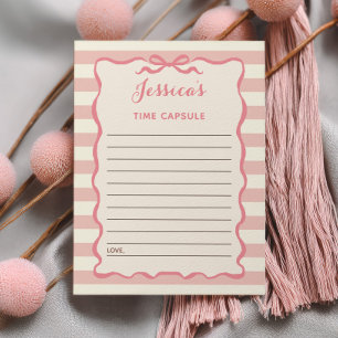 Cartões Cápsula do Tempo de Aniversário de 1 Ano c