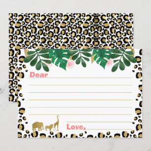 Cartões Cápsulas Safari Selvagem Única de Menina