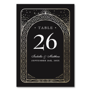 Cartões celestiais do número da mesa do casament