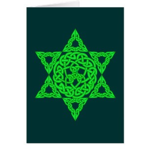 Cartões celtas da estrela de David