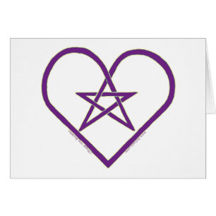 Cartões celtas do design do coração do Pentacle