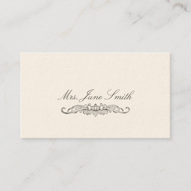 Cartões Chamadores Vitorianos Com Rolagem (Frente)