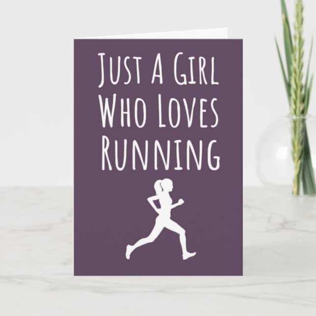 Cartões Coloridos Rosa Para Raparigas Girly Runner (Frente)