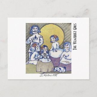 Cartões com desenho inspirados em Las Meninas.