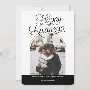 cartões com fotos da família Happy Kwanzaa, eleg