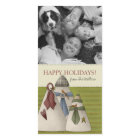 Cartões com fotos da Família Snowman de Natal