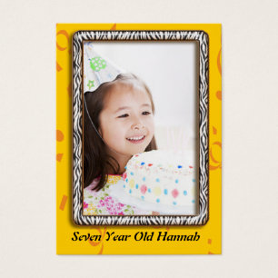 Cartões com fotos de aniversário de sete anos para