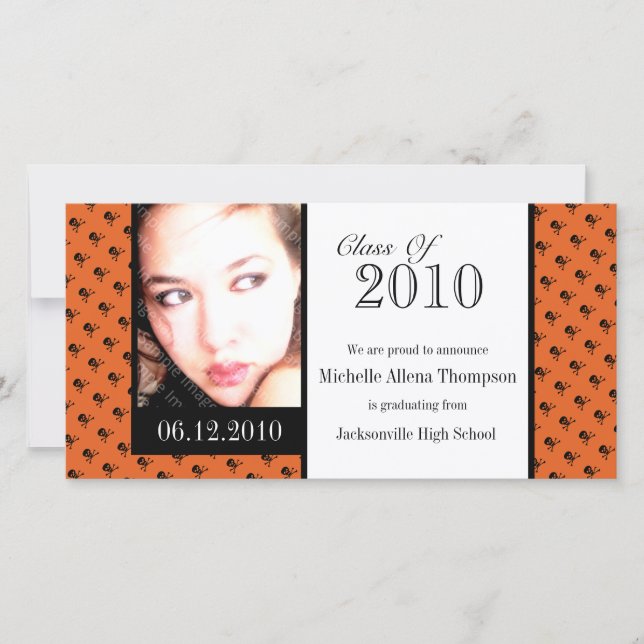 Cartões com fotos de Anúncio de Graduação de Mini  (Frente)