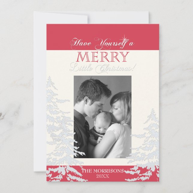 Cartões com fotos de Árvores de Natal Brancas do E (Frente)