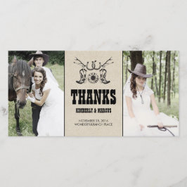Cartões com fotos de Casamento Rustic Country West