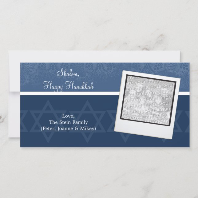 Cartões com fotos de Elegância Hanukkah (Frente)