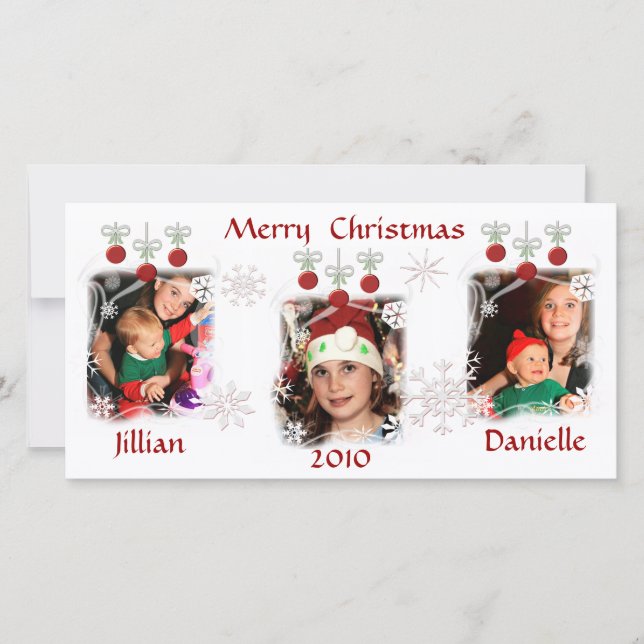 Cartões com fotos de Enfeites de natal personaliza (Frente)