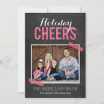 Cartões com fotos de Feriados de Chalkboard Cheers<br><div class="desc">Celebre a temporada com este cartão de férias moderno e na moda de Berry Berry Sweet.</div>