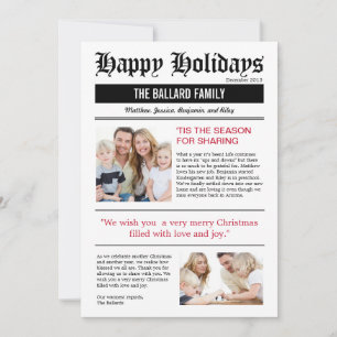 Cartões com fotos de Férias de Notícias da Família