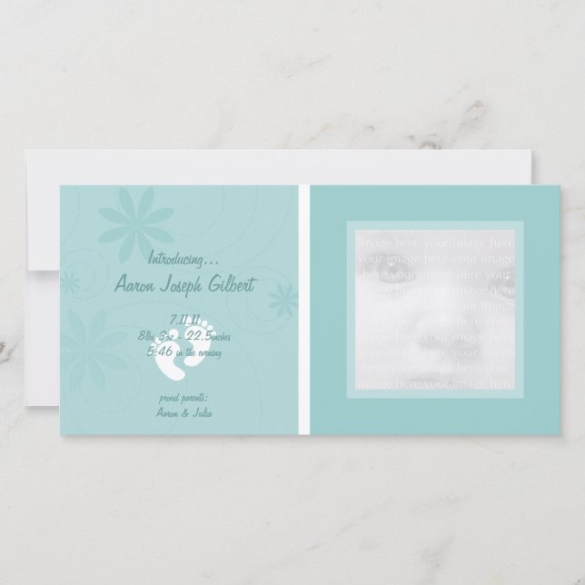 Cartões com fotos de lançamento do Blue Baby (Frente)