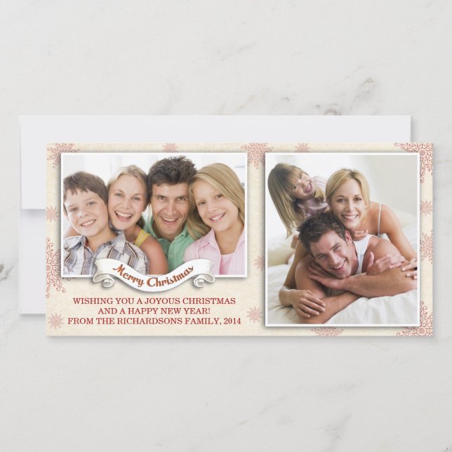 cartões com fotos de natal alegres (Frente)