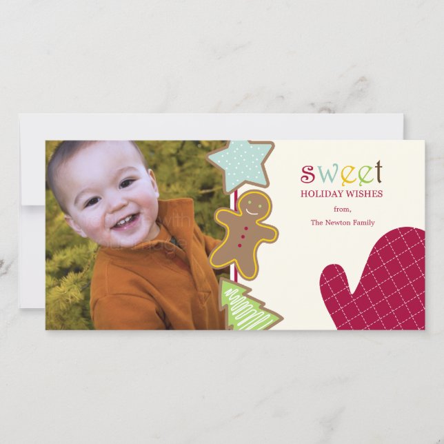 Cartões com fotos de Natal de Cookies (Frente)