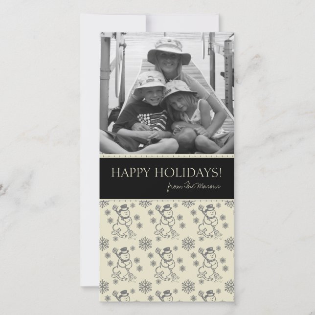 Cartões com fotos de Natal Snowman (Frente)