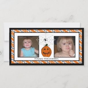 Cartões com fotos de teia Feliz Halloween