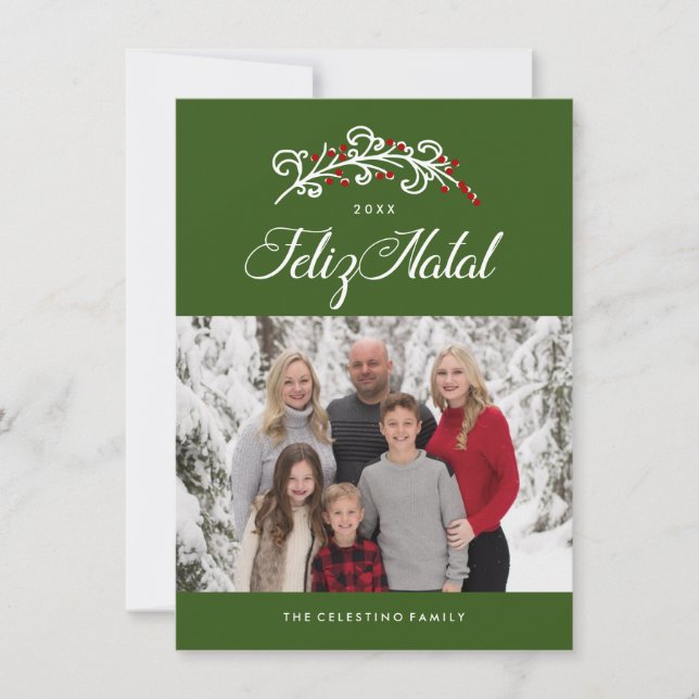 Cartões com fotos Feliz Natal (Frente)