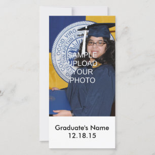 Cartões com fotos personalizados da graduação d