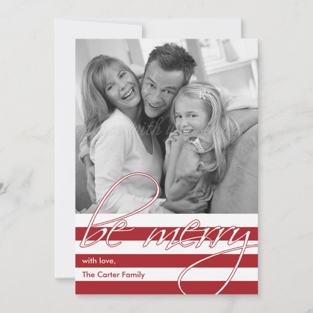 Cartões com fotos simples de Natal/Feriado (Frente)