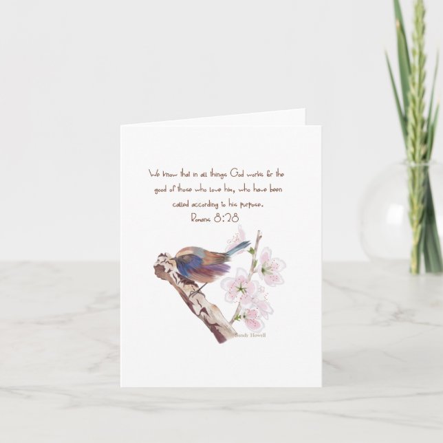 Cartões com Nota de Propósito de Deus (Frente)