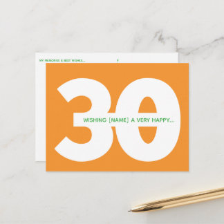 Cartões Comemorativos de Aniversário de 30 Anos em
