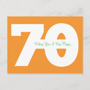 Cartões Comemorativos dos 70 Anos - Laranja