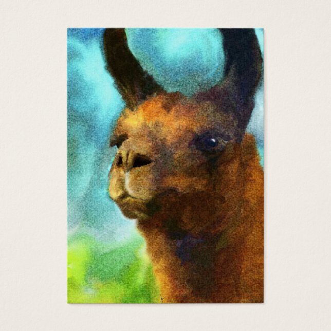 Cartões Comerciais de Arte Llama ACEO (Frente)