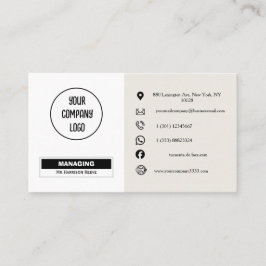 cartões criativos de clientes Adicione o logotipo